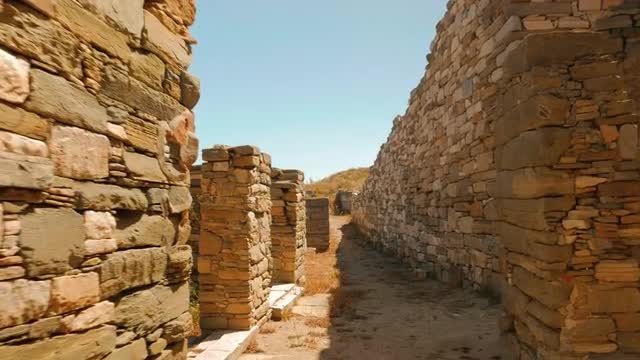 Ruins Of Ancient Greek Island : Stock Video