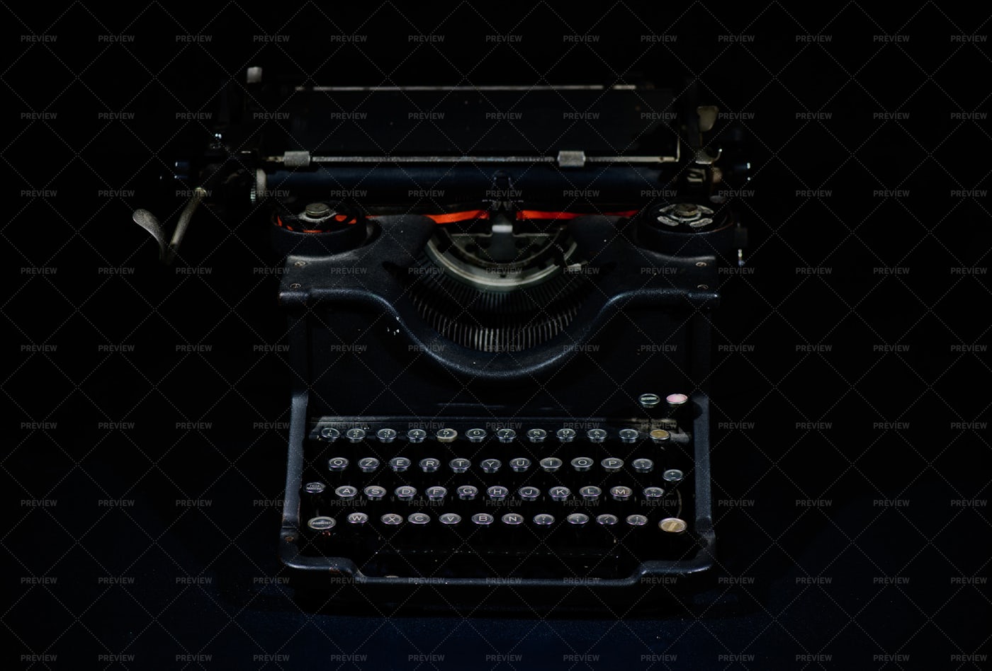 A Black Typewriter: Stock Photos