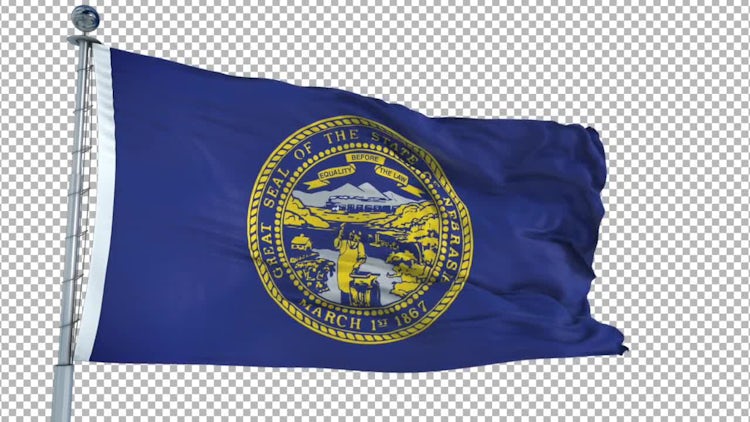 Nebraska Flag Animation: Stock Motion Graphics