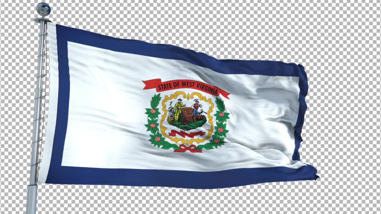 West Virginia Flag - Stock Motion Graphics | Motion Array