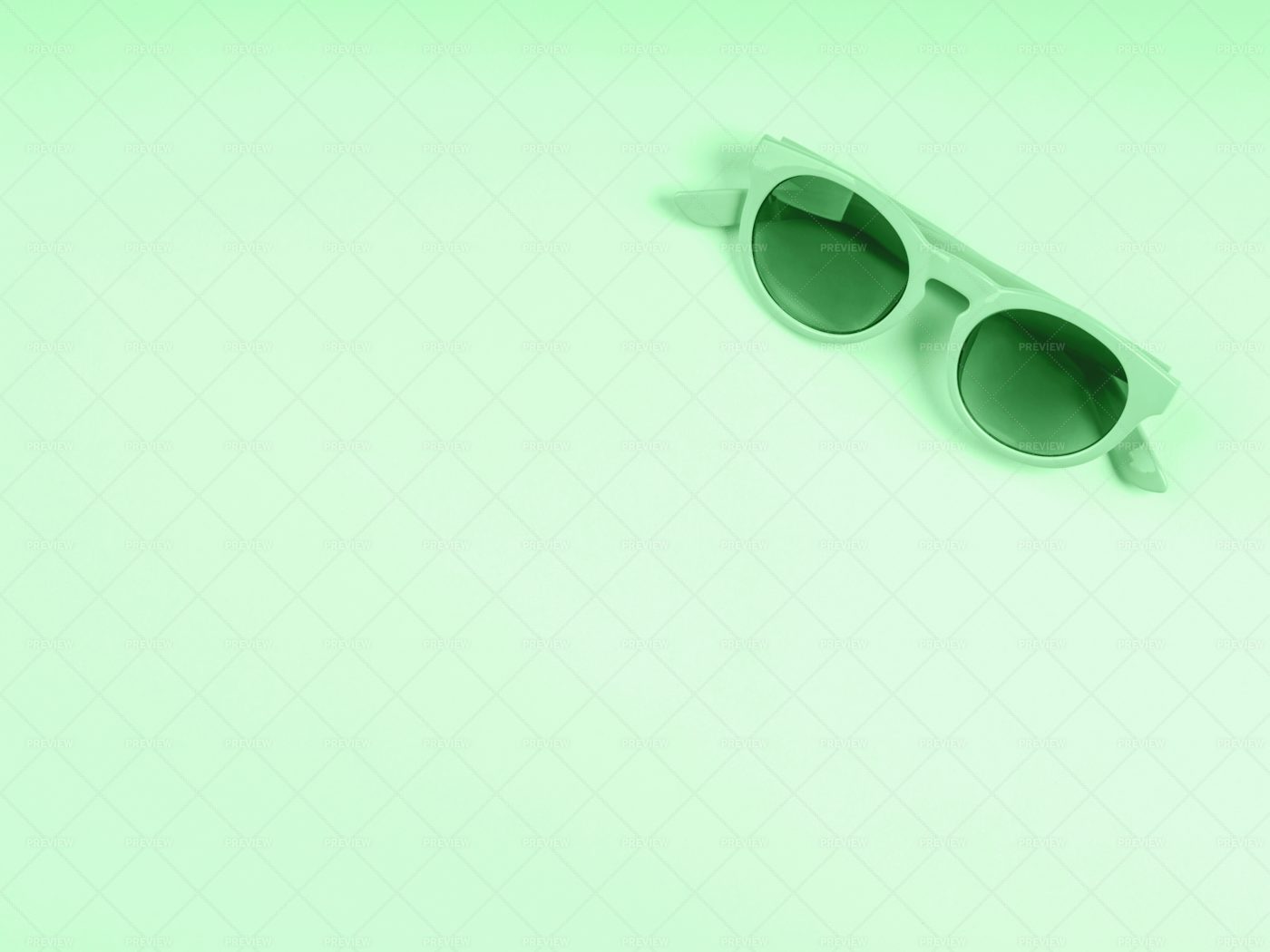 Mint Green Sun Glasses: Stock Photos