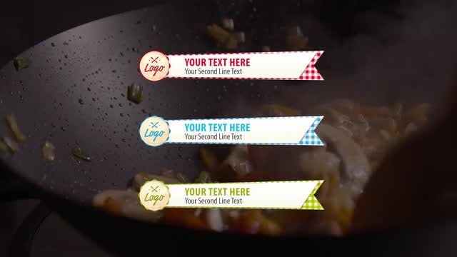 Cooking Show Lower Thirds HD: After Effects Templates