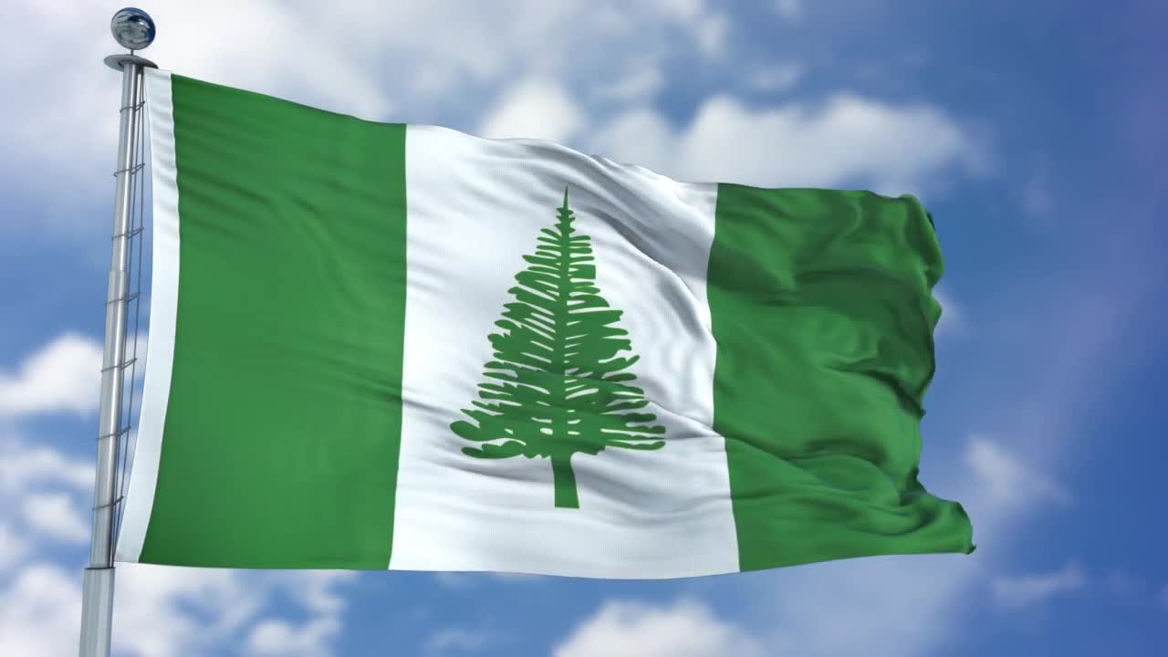 Norfolk Island Flag Animation Stock Motion Graphics Motion Array