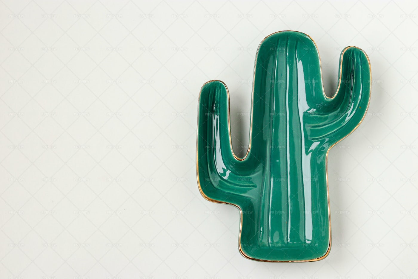 Cactus-Shaped Plate: Stock Photos