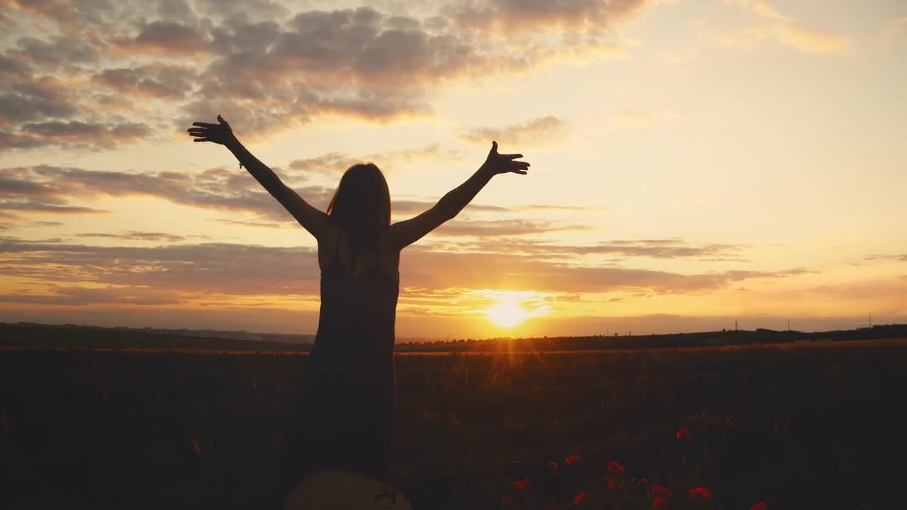 Woman Throwing Her Hands In The Air Stock Video Motion Array