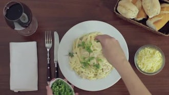 Serving Plate Of Pasta : Stock Video
