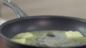 Melting Butter On Pan: Stock Video
