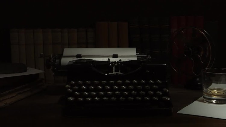 Vintage Typewriter And Electric Fan: Stock Video