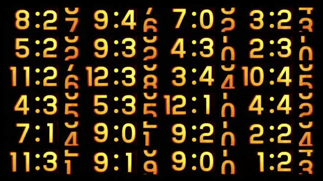 Flip Clock Digits