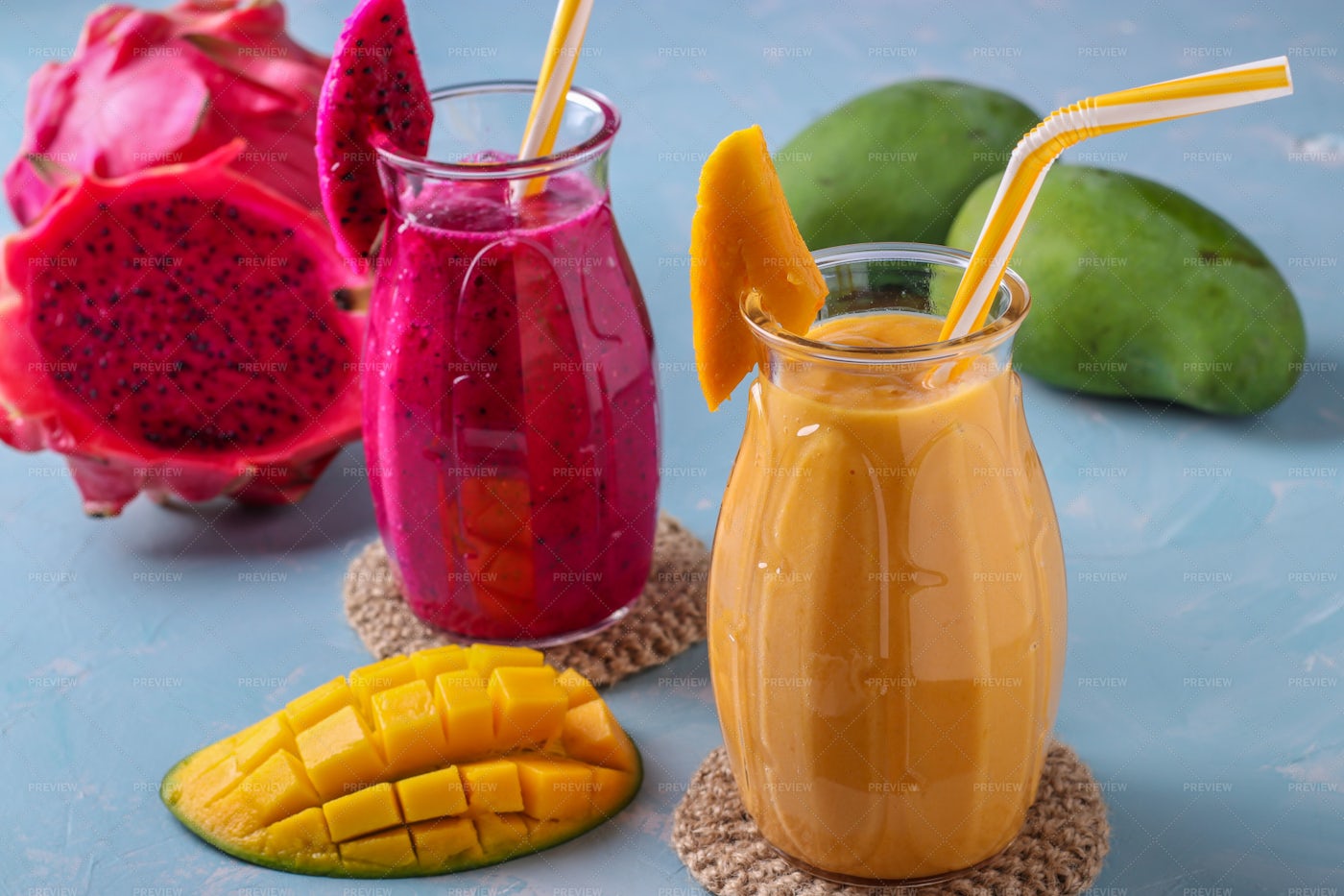 Colorful Smoothies: Stock Photos