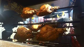Roasting Meat In Rotisserie: Stock Footage