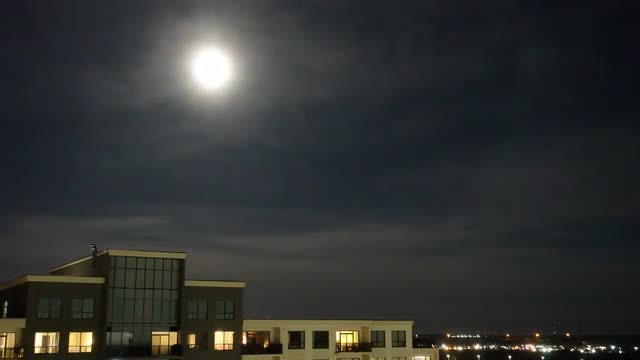 City Shining In The Moonlight : Stock Video