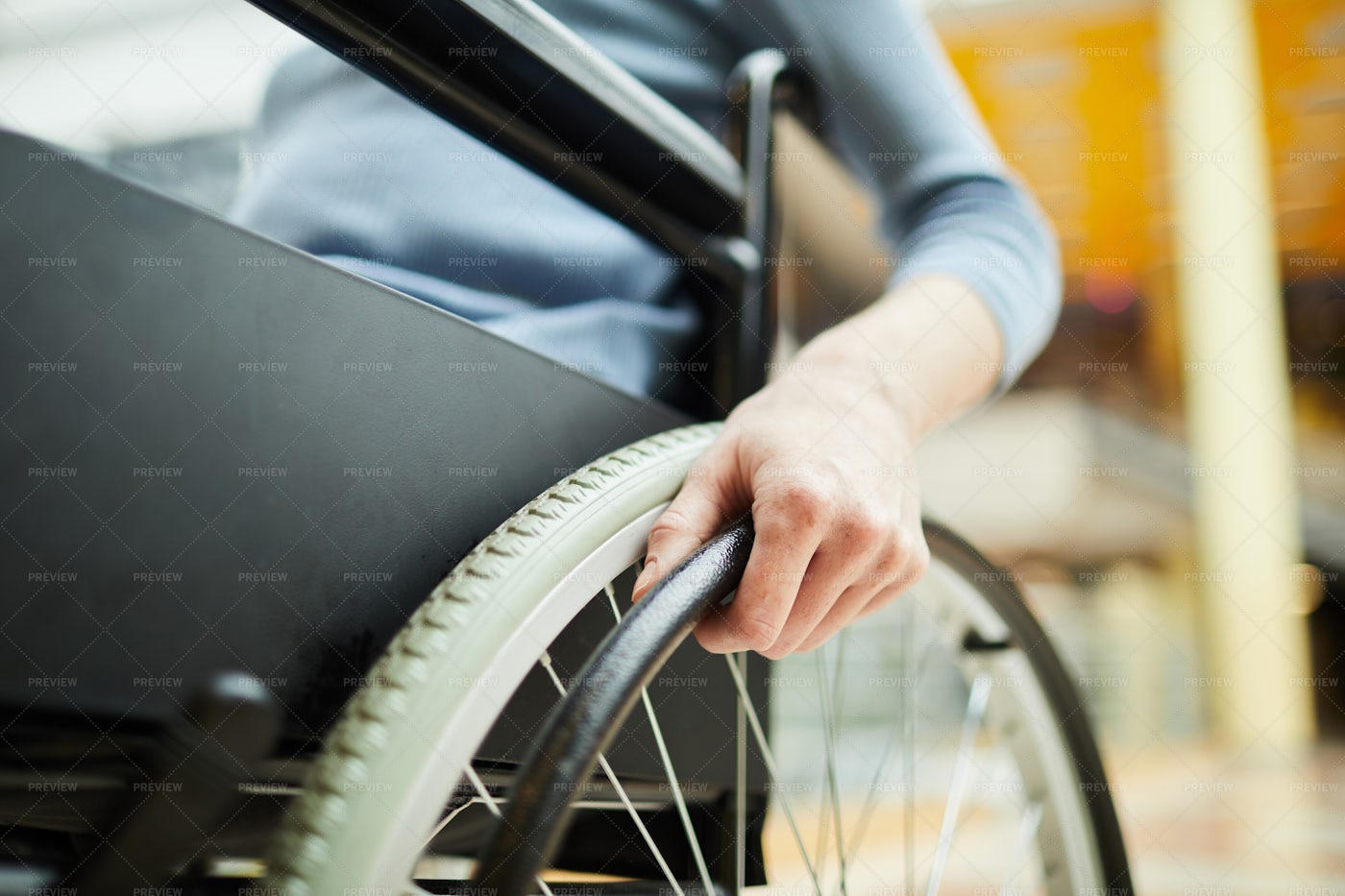 Disabled Patient In Wheelcair: Stock Photos
