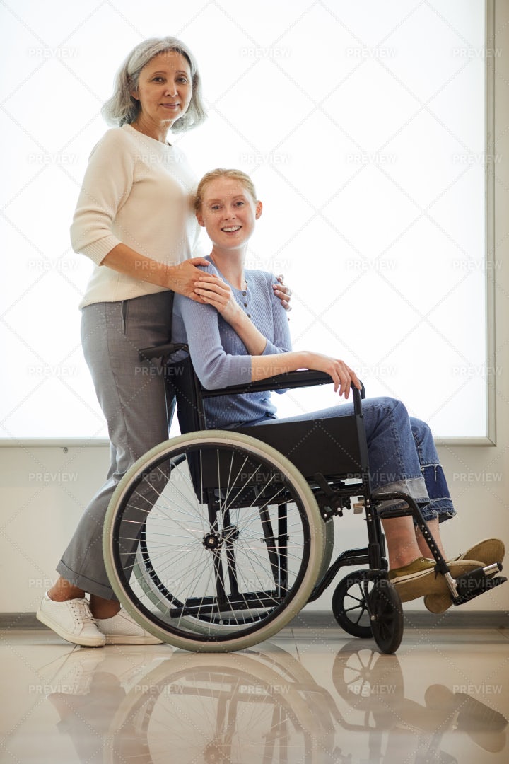 Mother Caring For Her Daughter: Stock Photos