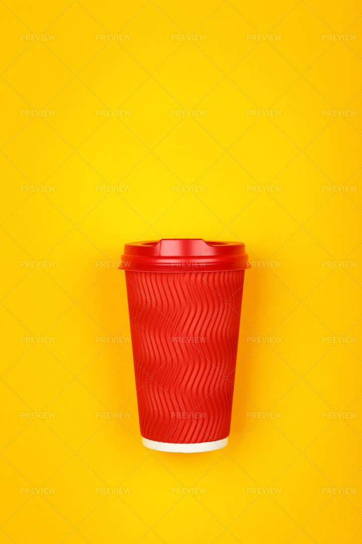 Red Paper Coffee Cup: Stock Photos