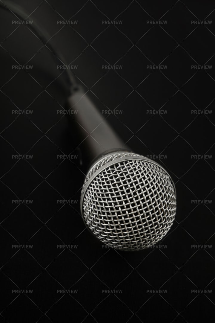 Microphone Over Black: Stock Photos