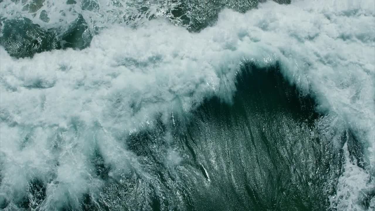 Drone Over Stormy Ocean Waves - Stock Video | Motion Array