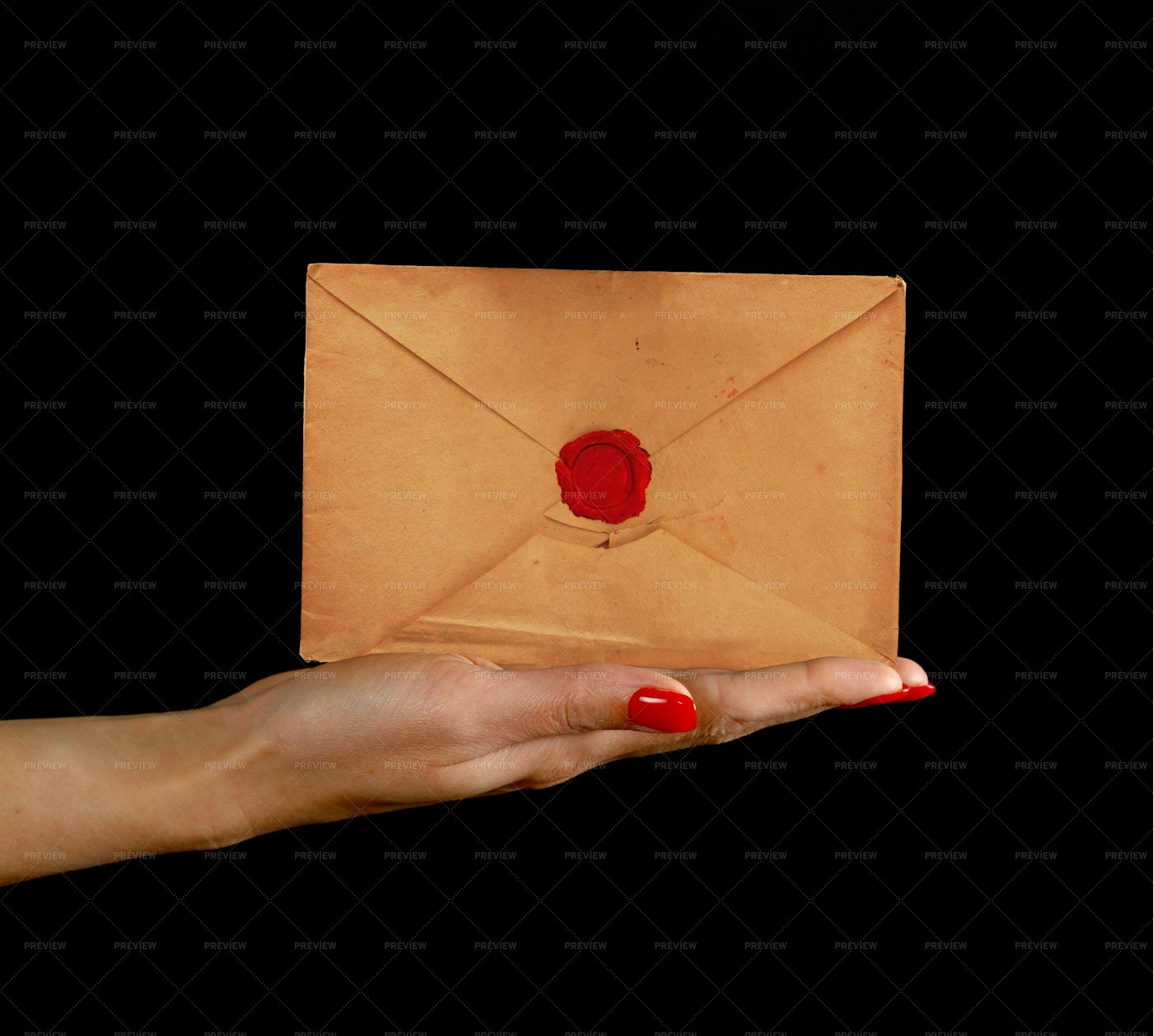 Hand Shows An Envelope: Stock Photos