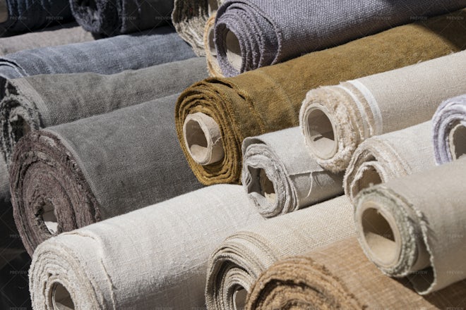 Rolls Of Linen Textile - Stock Photos | Motion Array