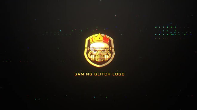 Glitch Gaming Logo,  Intro Templates