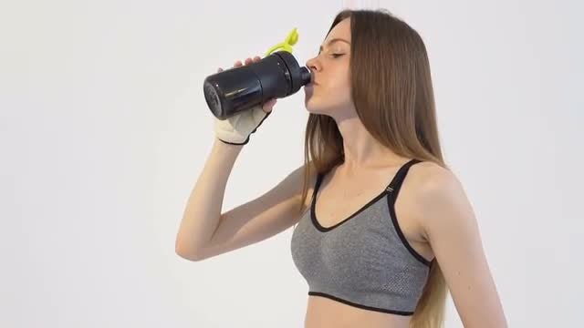 Drinking Water After Workout: Stock Video