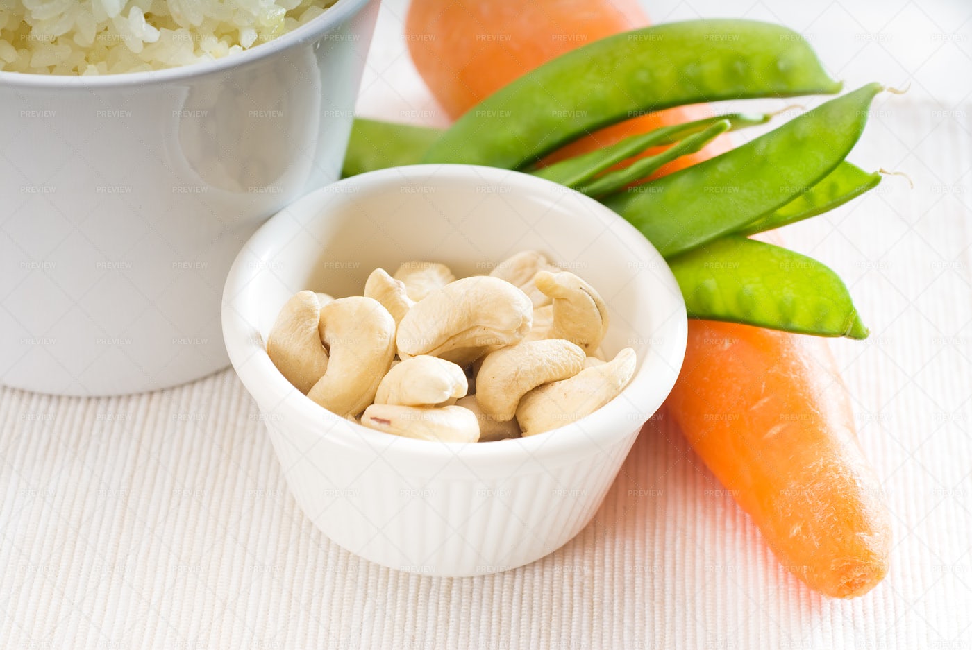 Cashew Nuts And Vegetables: Stock Photos