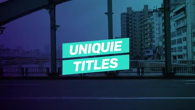 Modern Titles: After Effects Templates