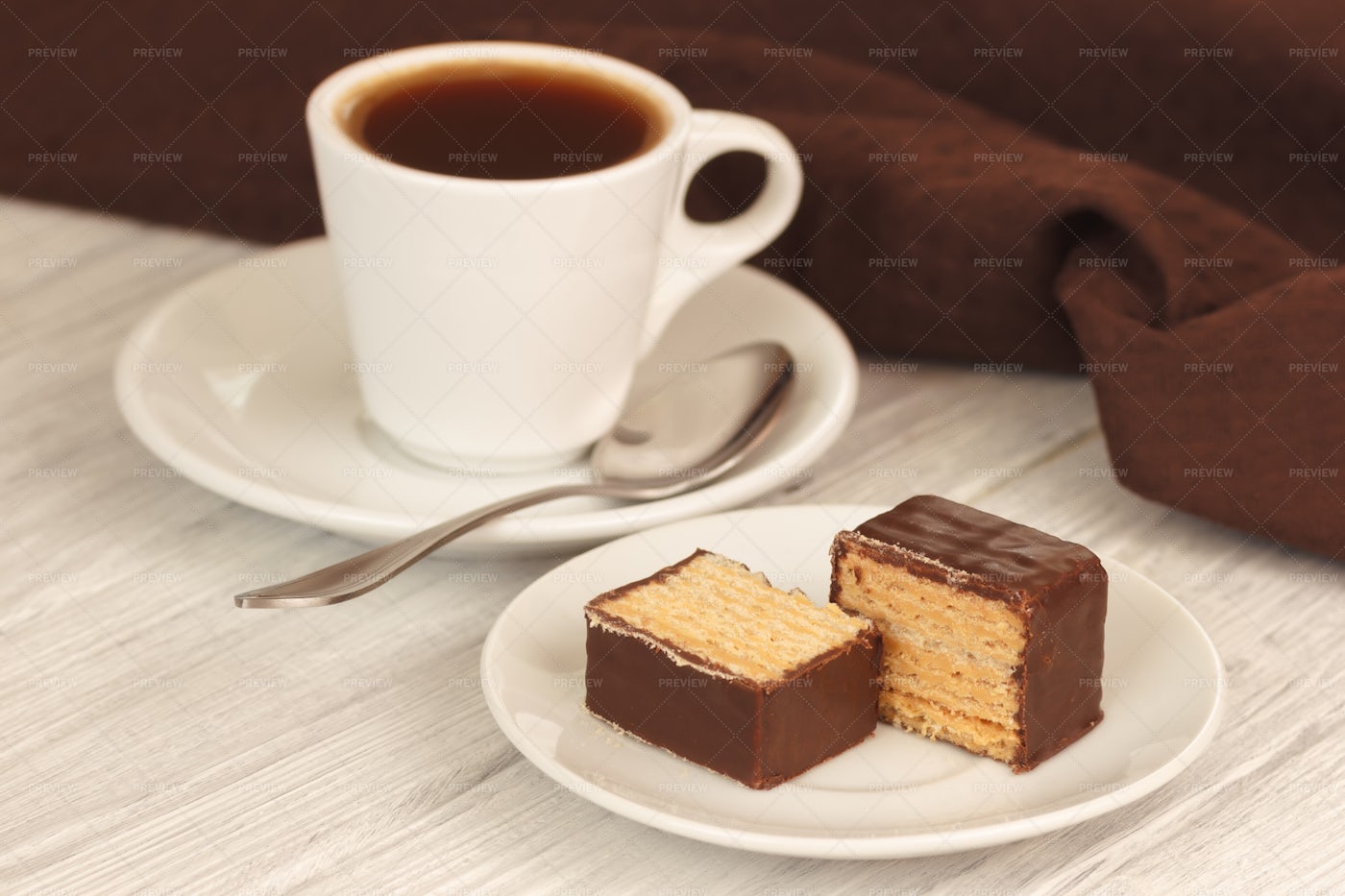 Dessert With Coffee: Stock Photos