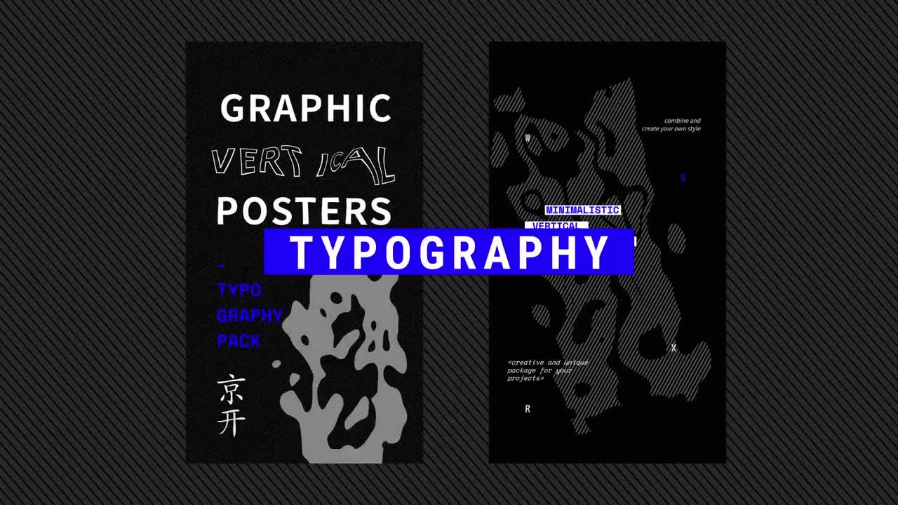 Dark Vertical Typography / Mogrt Scenes - Motion Graphics Templates ...