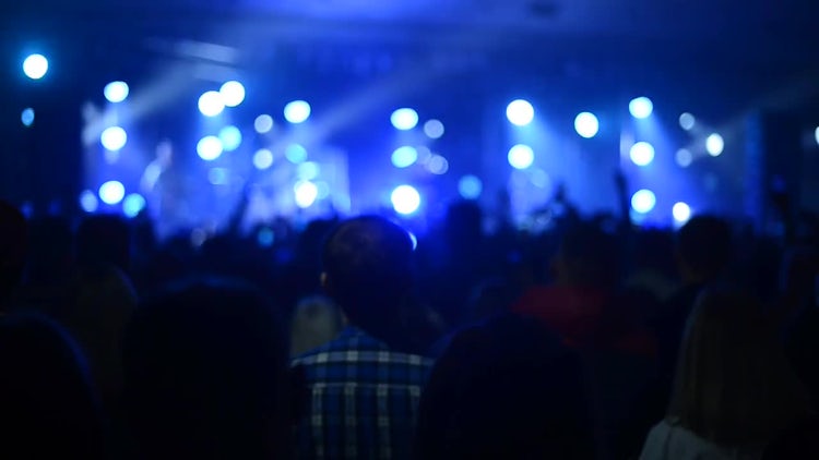 Crowd At Big Music Concert: Stock Video