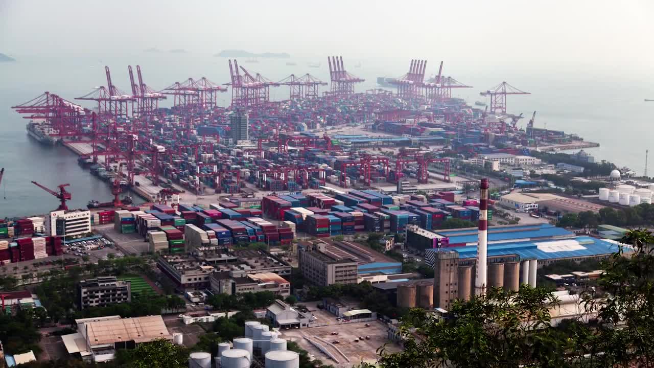 Timelapse Of The Port Of Shenzhen - Stock Video | Motion Array