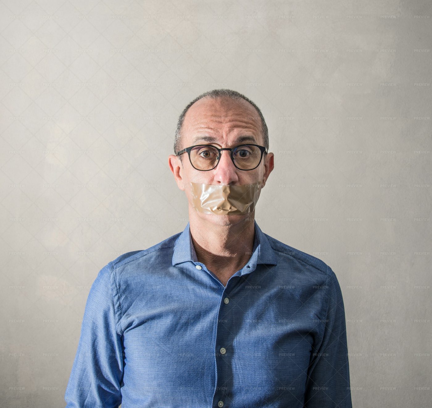 Duct Tape On Mouth: Stock Photos