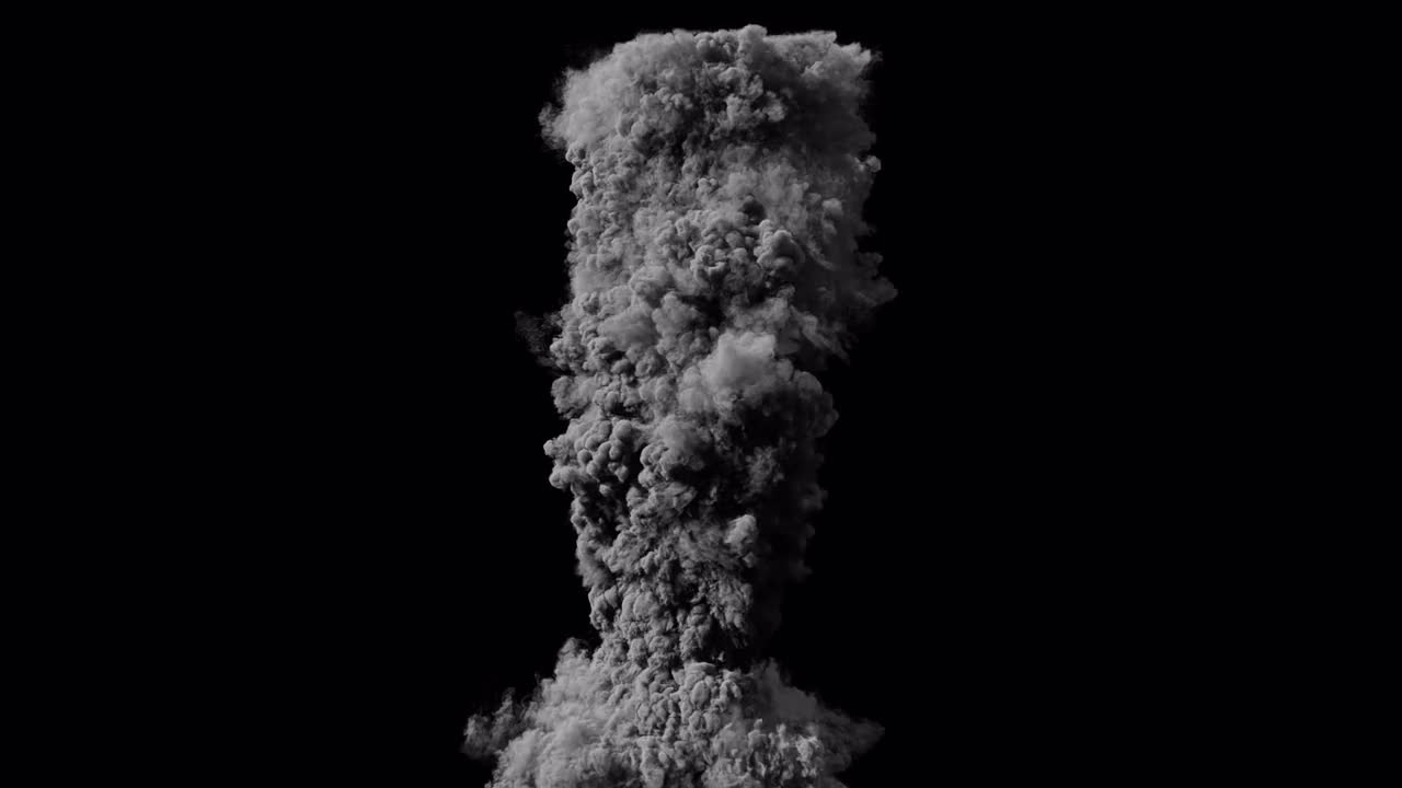 Thick Black Smoke On Alpha - Stock Motion Graphics | Motion Array