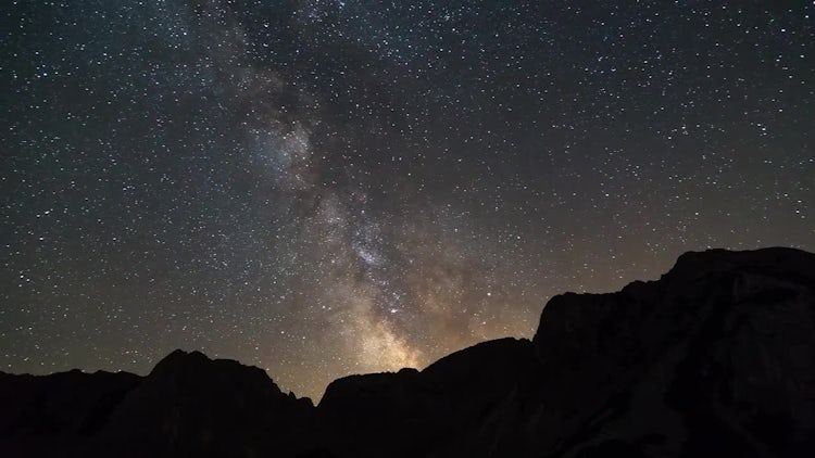 Milky Way From Mountain Peak: Stock Video