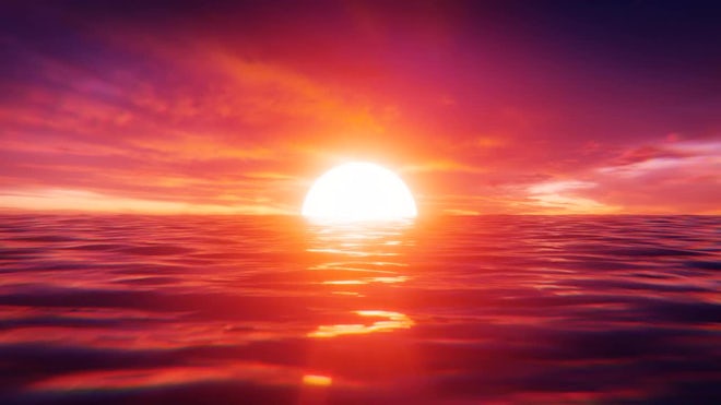 Beautiful Sunset Sea Background Stock Motion Graphics Motion Array