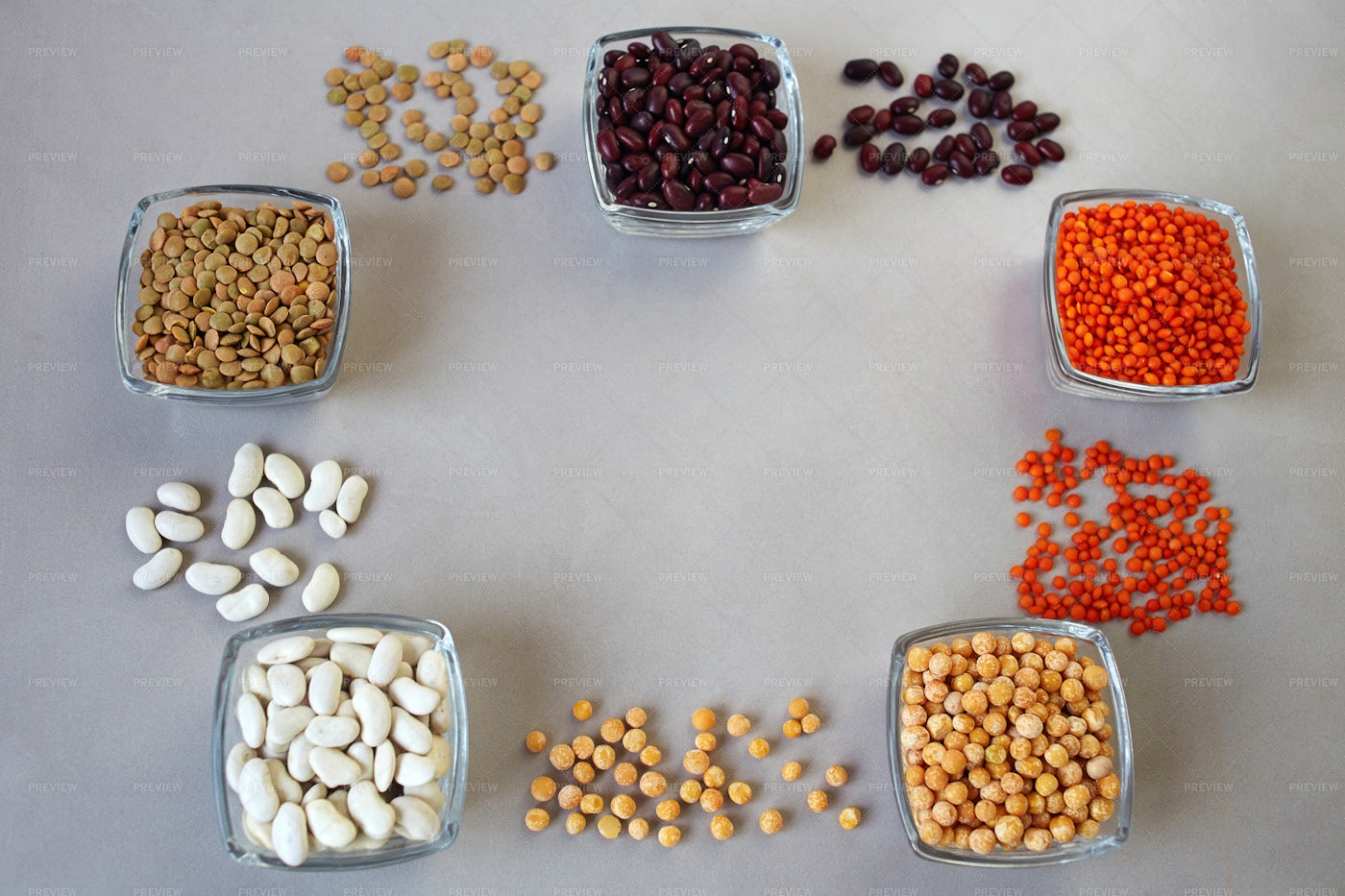 Different Dried Legumes: Stock Photos