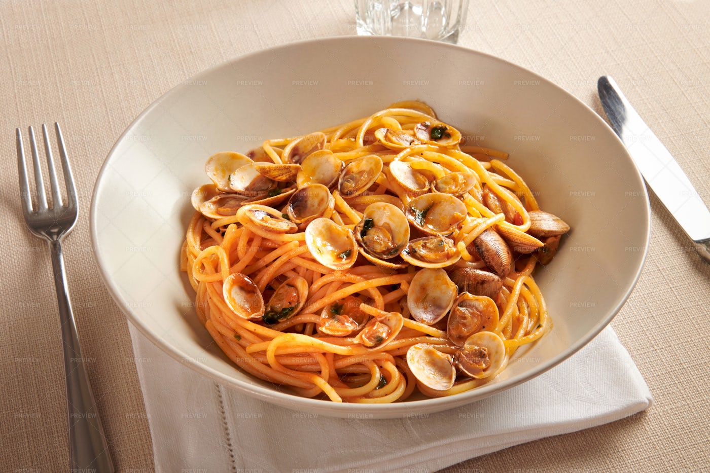 Spaghetti Alle Vongole: Stock Photos