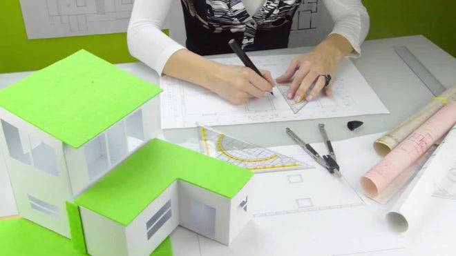 female architect at work