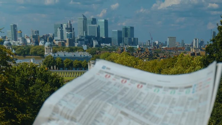 Investor Reading A Newspaper : Stock Video