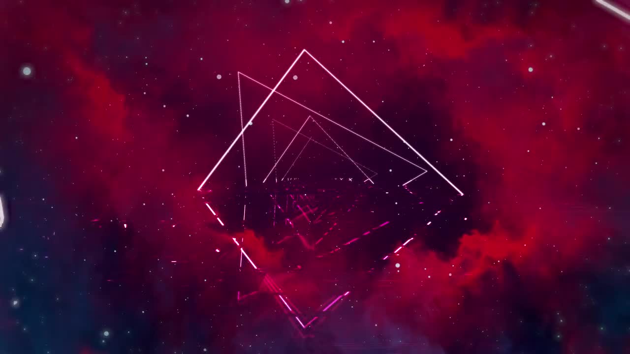 Triangles And Clouds Loop - Stock Motion Graphics | Motion Array