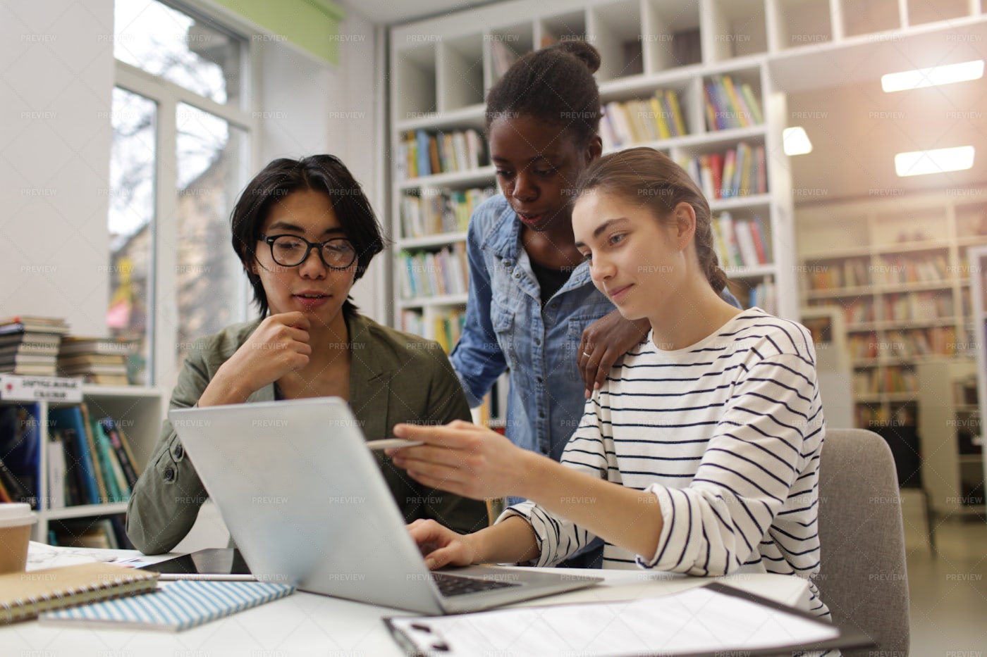 Students Working On Project: Stock Photos