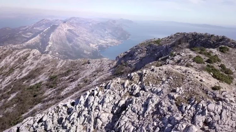 Epic Seaside Mountain Range : Stock Video