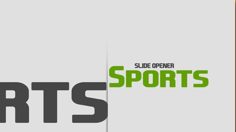 Sport Opener Slide: After Effects Templates