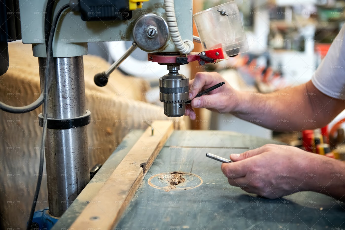 Vertical Drill Close-Up: Stock Photos