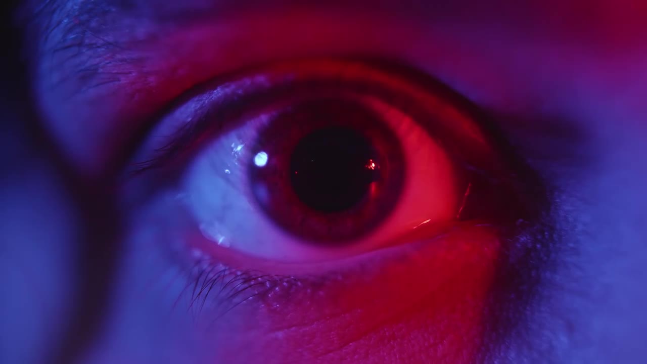 Macro Shot Of A Nervous Eye - Stock Video | Motion Array