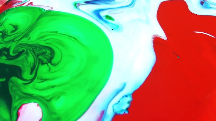 Swelling Colorful Liquid Paint Abstract: Stock Video