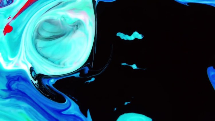 Colorful Liquid Paint Texture Design: Stock Video