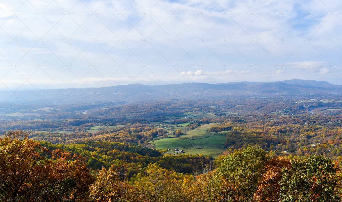 Shenandoah Valley Aerial View: Stock Photos