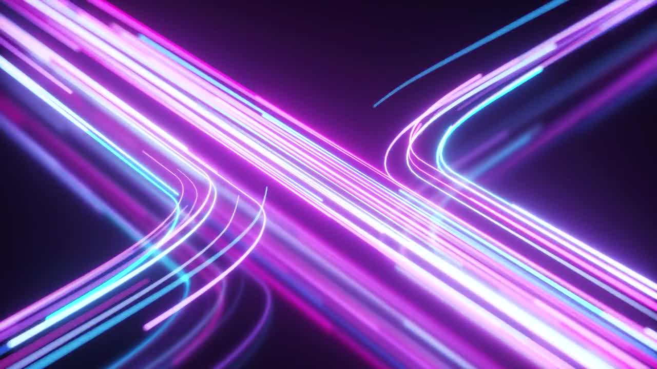 Blue And Purple Neon Streams - Stock Motion Graphics | Motion Array