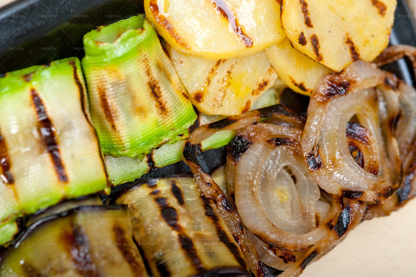 Grilled Assorted Vegetables: Stock Photos